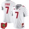CJ Stroud Jersey #7 Ohio State Buckeyes Football Stitched Ohio Map Patch White Special Style 2 4 CJ Stroud Jersey #7 Ohio State Buckeyes Football Stitched Ohio Map Patch White Special Style 2