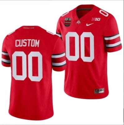 Custom Ohio State Buckeyes Jersey Name and Number Ohio Stadium Patch College Football Red