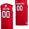 Custom Nebraska Cornhuskers Jersey Name and Number Basketball Swingman 2023-24 Red