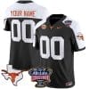 Custom Texas Longhorns Jersey Name and Number Sugar Bowl Patch Football Black Alternate