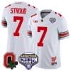CJ Stroud Jersey #7 Ohio State Buckeyes Good Year Cotton Bowl Patch Football White