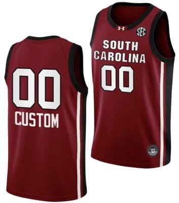 Custom South Carolina Gamecocks Jersey Name and Number College Basketball 2023-24 Garnet 6 Custom South Carolina Basketball Jersey Name and Number College 2023-24 Garnet