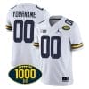 Custom Michigan Wolverines Jersey Name and Number 1000 Wins Patch Football White 5 Custom Michigan Wolverines Jersey Name and Number 1000 Wins Patch Football White