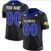 Custom Kansas Jayhawks Jersey Name and Number Vapor Limited Football Stitched Black