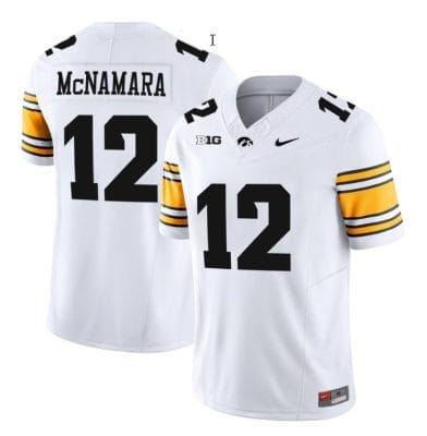 Cade McNamara Jersey #12 Iowa Hawkeyes Vapor Limited College Football White