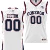 Custom Gonzaga Bulldogs Jersey Name and Number NIL College Basketball White 4 Custom Gonzaga Bulldogs Jersey Name and Number NIL College Basketball White