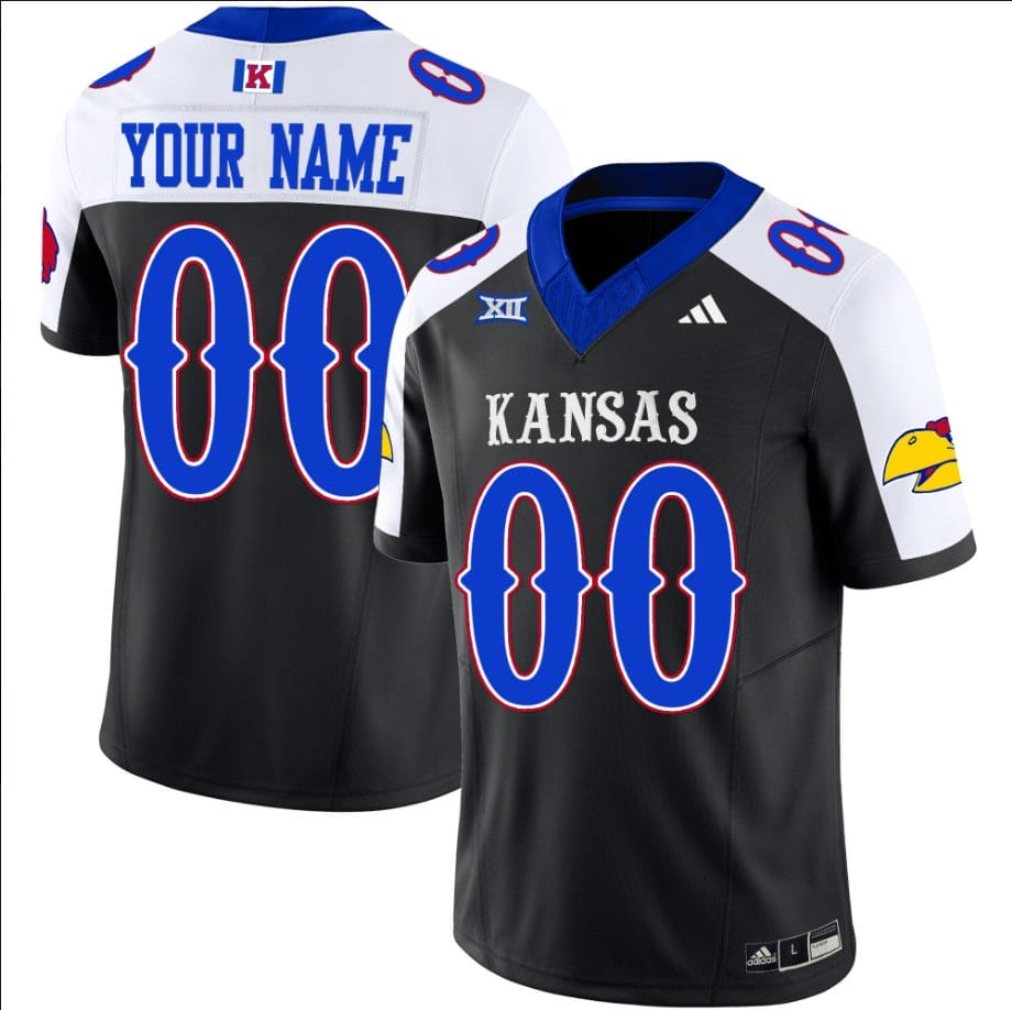 Custom Kansas Jayhawks Jersey Name and Number Vapor Limited Football Stitched Alternate 1 Custom Kansas Jayhawks Jersey Name and Number Vapor Limited Football Stitched Alternate