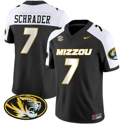 Cody Schrader Jersey #7 Missouri Tigers Vapor Limited College Football Stitched Black Alternate