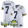 Donovan Edwards Jersey #7 Michigan Wolverines 2023 Big Ten Back to Back Champions Patch Stitched White 4 Donovan Edwards Jersey #7 Michigan Wolverines 2023 Big Ten Back to Back Champions Patch Stitched White