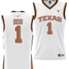 Dylan Disu Jersey #1 Texas Longhorns NIL College Basketball Lightweight White 5 Dylan Disu Jersey #1 Texas Longhorns NIL College Basketball Lightweight White