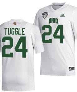 De'Montre Tuggle Jersey #24 Ohio Bobcats College Football Uniform White