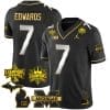 Donovan Edwards Jersey #7 Michigan Wolverines 2023 Big Ten Back to Back Champions Patch Stitched Black Limited