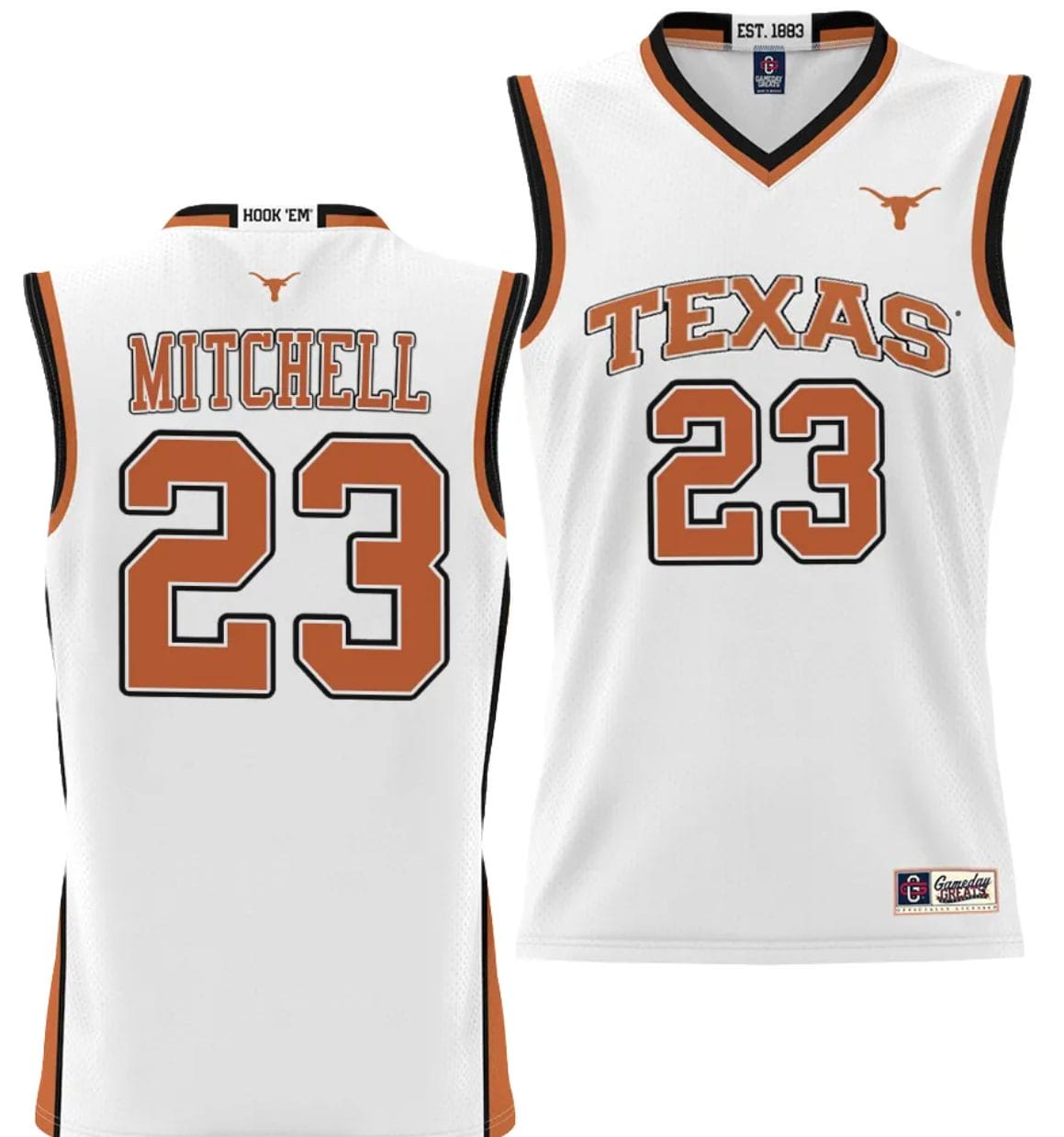Dillon Mitchell Jersey #23 Texas Longhorns NIL College Basketball Lightweight White 1 Dillon Mitchell Jersey #23 Texas Longhorns NIL College Basketball Lightweight White