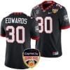 Daijun Edwards Jersey #30 Georgia Bulldogs Orange Bowl Patch 2023 College Football Black