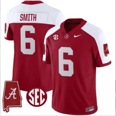 DeVonta Smith Jersey #6 Alabama Crimson Tide Vapor Stitched Football Alabama Map Alternate 8 DeVonta Smith Jersey #6 Alabama Crimson Tide Vapor Stitched Football Alabama Map Alternate