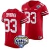Devin Brown Jersey #33 Ohio State Buckeyes Cotton Bowl Patch 2023 Football Scarlet
