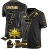 Donovan Edwards Jersey #7 Michigan Wolverines 2023 Big Ten Champions Patch Stitched Black Gold 5 Donovan Edwards Jersey #7 Michigan Wolverines 2023 Big Ten Champions Patch Stitched Black Gold