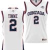 Drew Timme Jersey #2 Gonzaga Bulldogs NIL College Basketball Lightweight White 5 Drew Timme Jersey #2 Gonzaga Bulldogs NIL College Basketball Lightweight White