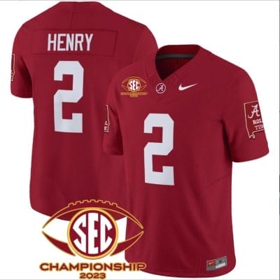 Derrick Henry Jersey #2 Alabama Crimson SEC Championship 2023 Patch Vapor Limited Football Crimson 8 Derrick Henry Jersey #2 Alabama Crimson SEC Championship 2023 Patch Vapor Limited Football Crimson
