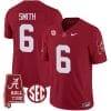 DeVonta Smith Jersey #6 Alabama Crimson Tide Vapor Limited Football Alabama Map Crimson