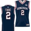 Drew Timme Jersey #2 Gonzaga Bulldogs NIL College Basketball Lightweight Black 4 Drew Timme Jersey #2 Gonzaga Bulldogs NIL College Basketball Lightweight Black