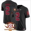 Derrick Henry Jersey #2 Alabama Crimson SEC Championship 2023 Patch Vapor Limited Football Black