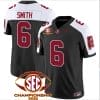 DeVonta Smith Jersey #6 Alabama Crimson SEC Championship 2023 Patch Vapor Limited Football Black Alternate