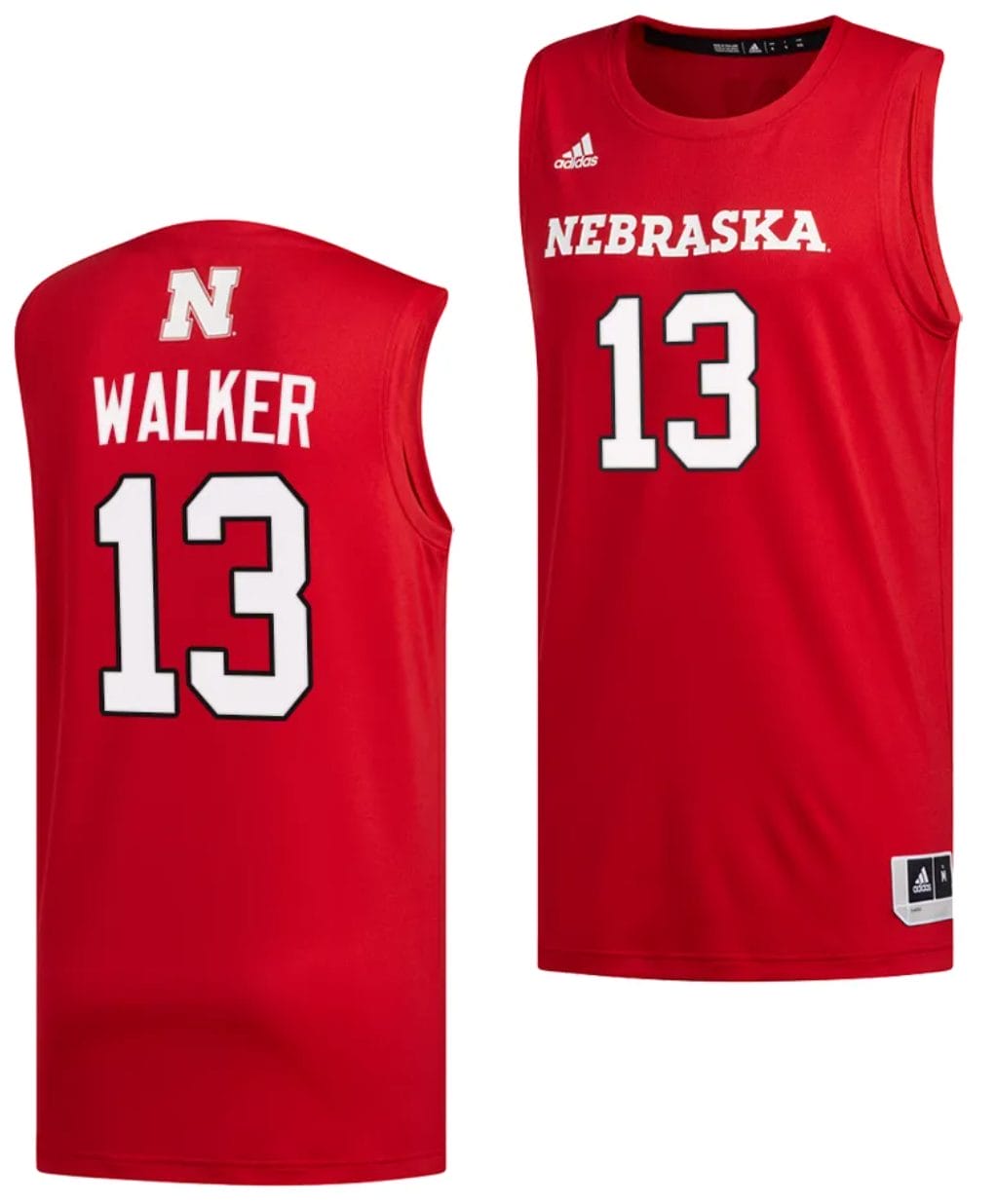 Derrick Walker Jersey #13 Nebraska Cornhuskers Basketball Swingman 2023-24 Red 1 Derrick Walker Jersey #13 Nebraska Cornhuskers Basketball Swingman 2023-24 Red