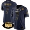 Donovan Edwards Jersey #7 Michigan Wolverines 1000 Wins Patch Football All Stitched Navy Gold