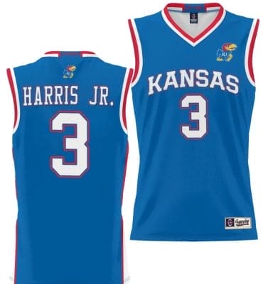 Dajuan Harris Jr Jersey #3 Kansas Jayhawks NIL College Basketball Lightweight Royal