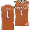 Dylan Disu Jersey #1 Texas Longhorns NIL College Basketball Lightweight Orange