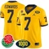 Donovan Edwards Jersey #7 Michigan Wolverines 1000 Wins & Rose Bowl Patch Special Yellow