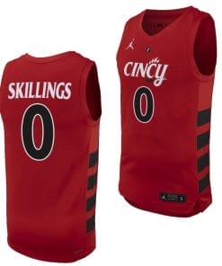 Daniel Skillings Jersey #0 Cincinnati Bearcats College Basketball Replica 2023-24 Red
