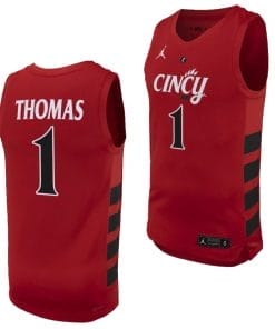 Day Day Thomas Jersey #1 Cincinnati Bearcats College Basketball Replica 2023-24 Red