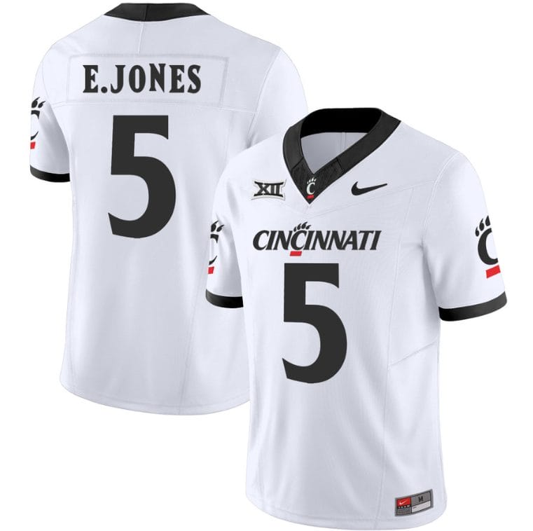 Emory Jones Jersey #5 Cincinnati Bearcats Vapor Limited College Football All Stitched White 1 Emory Jones Jersey #5 Cincinnati Bearcats Vapor Limited College Football All Stitched White