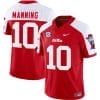 Eli Manning Jersey #10 Ole Miss Rebels Football Vapor Limited All Stitched Red Alternate