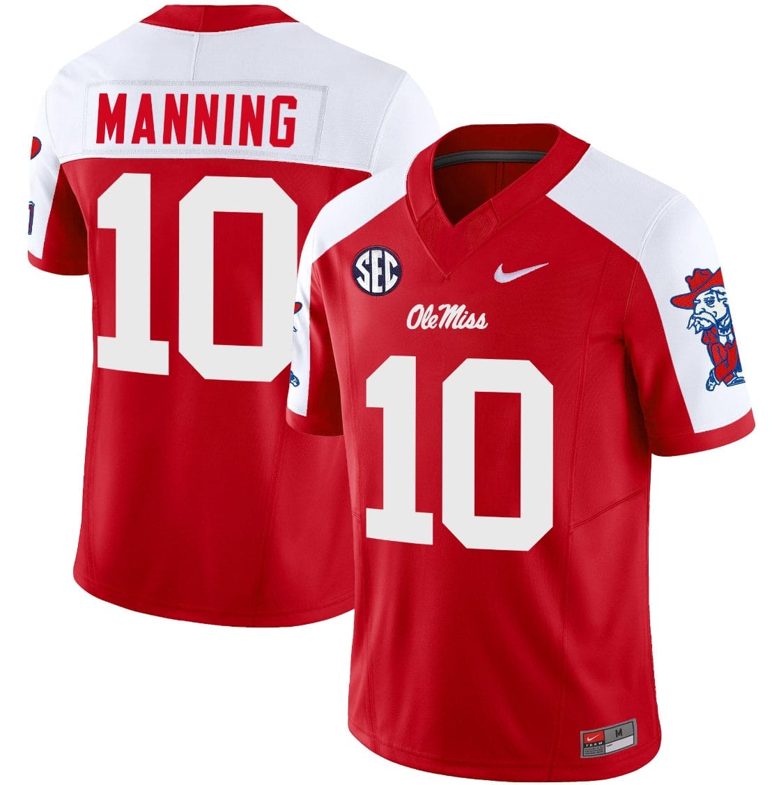 Eli Manning Jersey #10 Ole Miss Rebels Football Vapor Limited All Stitched Red Alternate 1 Eli Manning Jersey #10 Ole Miss Rebels Football Vapor Limited All Stitched Red Alternate