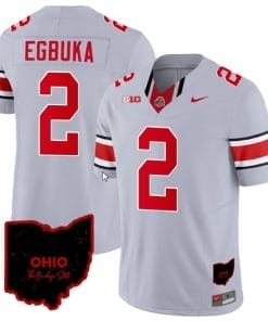 Emeka Egbuka Jersey #2 Ohio State Buckeyes College Football Stitched Vapor Limited Ohio Patch Gray