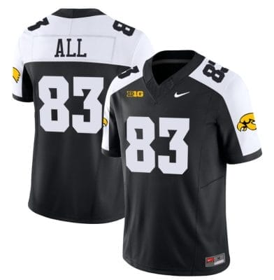 Erick All Jersey #83 Iowa Hawkeyes Vapor Limited College Football Black Alternate