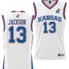 Elmarko Jackson Jersey #3 Kansas Jayhawks NIL College Basketball Lightweight White