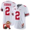 Emeka Egbuka Jersey #2 Ohio State Buckeyes Mascot Patch College Football White 4 Emeka Egbuka Jersey #2 Ohio State Buckeyes Mascot Patch College Football White