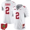 Emeka Egbuka Jersey #2 Ohio State Buckeyes Football Stitched Ohio Map Patch White Special Style 2 5 Emeka Egbuka Jersey #2 Ohio State Buckeyes Football Stitched Ohio Map Patch White Special Style 2