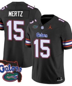 Graham MertzJersey #15 Florida Gators Vapor Limited Florida Map College Football Black