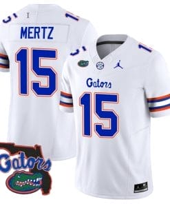 Graham MertzJersey #15 Florida Gators Vapor Limited Florida Map College Football White