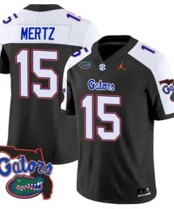 Graham MertzJersey #15 Florida Gators Vapor Limited Florida Map College Football Black Alternate