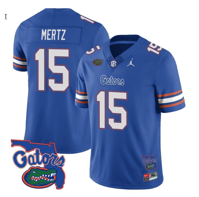 Graham Mertz Jersey #15 Florida Gators Vapor Limited College Football Royal 1 Graham Mertz Jersey #15 Florida Gators Vapor Limited College Football Royal