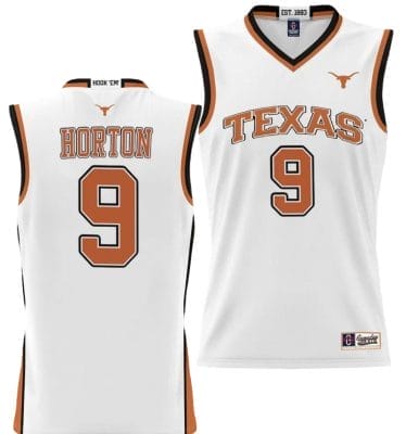 Ithiel Horton Jersey #9 Texas Longhorns NIL College Basketball Lightweight White