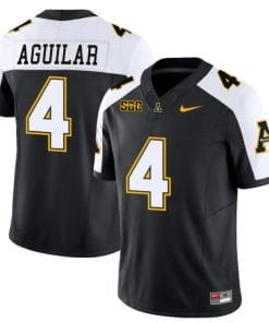 Joey Aguilar Jersey #4 Appalachian State Mountaineers Vapor Limited College Football Black Alternate