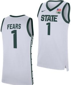 Jeremy Fears Jersey #1 Michigan State Spartans Replica Basketball 2023-24 White
