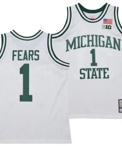 Jeremy Fears Jersey #1 Michigan State Spartans 125th Basketball Anniversary 1990 Throwback White